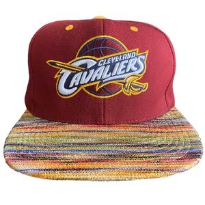 Mitchell & Ness Cleveland Cavaliers Snapback Hat w/ Multi-Color Brim
